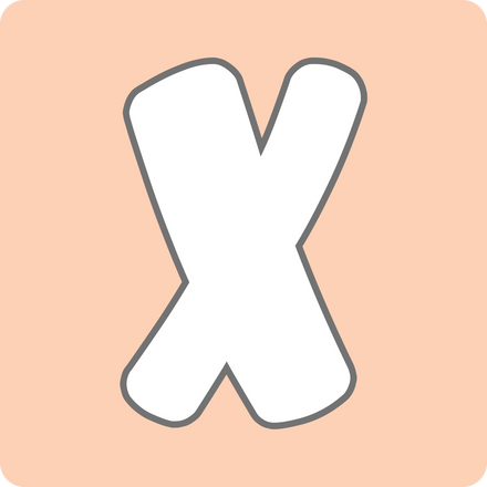 Pastel color alphabet